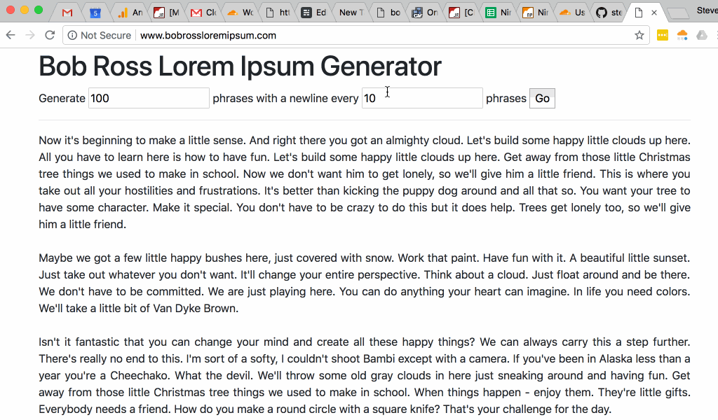 Bob Ross, Lorem Ipsum, Heroku and Cloudflare Workers Embedded Image - h2omV2