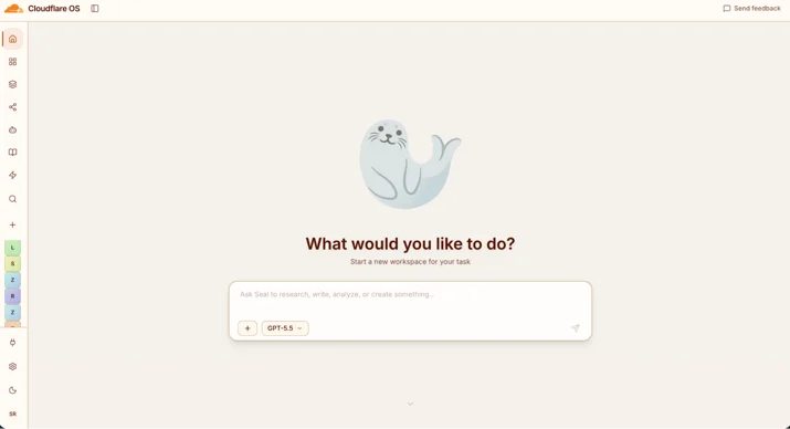 Cloudflare OS V1 landing page
